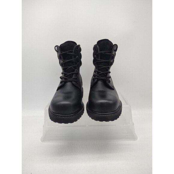 Sears Vintage Steel Toe Oil Resistant Work Boots Black Leather Lace Up Men 8.5 M main image 6